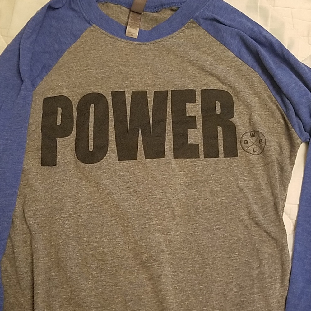 Gwpl girls who powerlift raglan xs